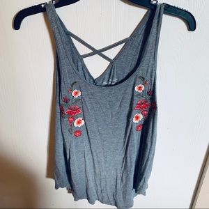 Hollister floral Strappy back tank top XS